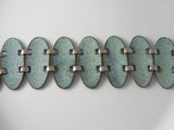 Vintage Yellow Enameled Copper Modernist Bracelet - Vintage Lane Jewelry