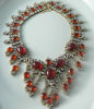 Husar D. Red Czech glass rhinestone Necklace - Vintage Lane Jewelry