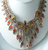 Husar D. Red Czech glass rhinestone Necklace - Vintage Lane Jewelry