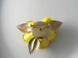 Enamel Yellow Rose Pin. - Vintage Lane Jewelry