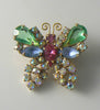 Weiss Rhinestone Butterfly Brooch - Vintage Lane Jewelry