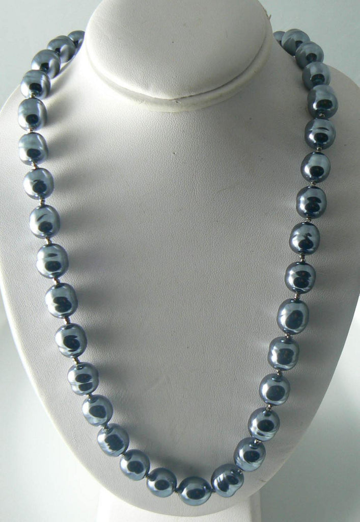 Vintage Miriam Haskell Black Baroque Pearl Necklace - Vintage Lane Jewelry
