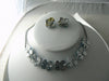 Vintage Light Blue Thermoplastic Necklace And Earrings - Vintage Lane Jewelry