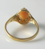 Vintage Art Deco Gold Filled Shell Cameo Ring - Vintage Lane Jewelry