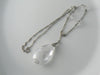 Lovely Art Deco 1920's Sterling Silver Quartz Rock Crystal Necklace - Vintage Lane Jewelry