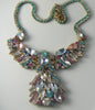 Lilien Czech Pastel Crystal Angel Necklace - Vintage Lane Jewelry