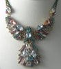 Lilien Czech Pastel Crystal Angel Necklace - Vintage Lane Jewelry