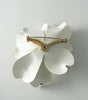 Gorgeous Black And White Enamel Magnolia Brooch - Vintage Lane Jewelry