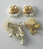 Sarah Coventry Daisy Pins And Clip Earrings - Vintage Lane Jewelry