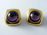 Vintage Purple Geometric Monet Earrings - Vintage Lane Jewelry