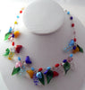 Vintage Murano Glass Birds, Leaves And Blossoms Necklace - Vintage Lane Jewelry