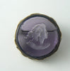 Extasia German Intaglio Amethyst Glass Cameo Brooch - Vintage Lane Jewelry