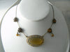 Vintage Art Deco Topaz Rhinestone Pendant And Glass Bead Necklace - Vintage Lane Jewelry