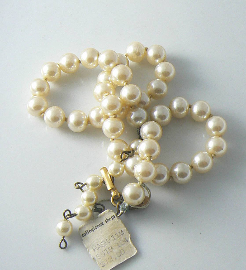 Miriam Haskell Classic Glass Pearl Strand - Vintage Lane Jewelry