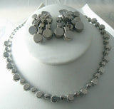 Vintage Ab Rhinestone Fenichel Necklace And Earrings - Vintage Lane Jewelry