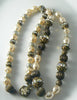 Miriam Haskell Baroque Pearl Filigree Brass Rhinestone Bead Necklace - Vintage Lane Jewelry