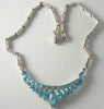 Vintage Bogoff Ice Blue Crystal Necklace - Vintage Lane Jewelry
