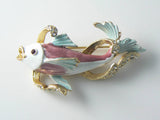Vintage Bsk Enamel Rhinestone Koi Fish Brooch - Vintage Lane Jewelry