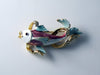 Vintage Bsk Enamel Rhinestone Koi Fish Brooch - Vintage Lane Jewelry