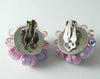 Vintage Murano Lavender Art Glass Flower Cluster Earrings - Vintage Lane Jewelry