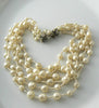 Miriam Haskell 6 Strand Baroque Style Pearl Vintage Necklace - Vintage Lane Jewelry