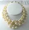 Miriam Haskell 6 Strand Baroque Style Pearl Vintage Necklace - Vintage Lane Jewelry