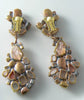 Czech glass blush pink rhinestone earrings - Vintage Lane Jewelry