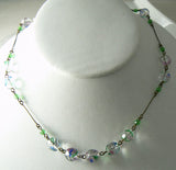 Vintage Art Deco Rainbow Iris Glass Necklace - Vintage Lane Jewelry