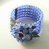 Beautiful Blue Bead Flower Wrap Around Bracelet - Vintage Lane Jewelry