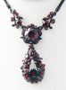 Vintage Hollycraft 1958 Red On Black Enameled Necklace - Vintage Lane Jewelry