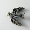 Florenza Blue Rhinestone Trembler Bird Pin - Vintage Lane Jewelry