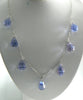 Art Deco Czech Sterling Silver Glass Drop Necklace - Vintage Lane Jewelry