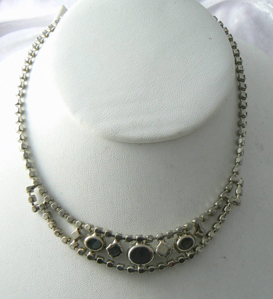 Signed La-rel Vintage Crystal Rhinestone Necklace - Vintage Lane Jewelry