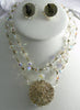 Vintage Ab Crystal Necklace And Earrings - Vintage Lane Jewelry