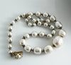 Vintage Miriam Haskell Graduated Baroque Glass Pearl Necklace - Vintage Lane Jewelry