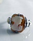 Vintage Victorian Sterling Marked 925 Carved Cameo Ring - Vintage Lane Jewelry