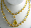 Antique Victorian Amber Glass Bead Necklace - Vintage Lane Jewelry