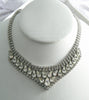 Vintage Signed Weiss Fiery Rhinestone Bib Collar Necklace - Vintage Lane Jewelry