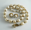 Classic Miriam Haskell Baroque Pearl Necklace Earring Set - Vintage Lane Jewelry