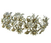 Vintage Ab Rhinestone White Enamel With Gold Bracelet Floral - Vintage Lane Jewelry