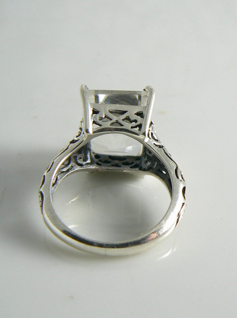 Victorian Filigree White Quartz Sterling Silver Ring - Vintage Lane Jewelry
