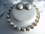 Miriam Haskell Large Baroque Pearl Necklace And Earring Set - Vintage Lane Jewelry