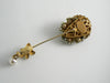Vintage Miriam Haskell Signed Seed Pearl Gold Tone Stick Pin - Vintage Lane Jewelry