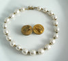 Miriam Haskell Large Baroque Pearl Necklace And Earring Set - Vintage Lane Jewelry