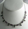 Art Deco Purple Baguette Rhinestone Necklace - Vintage Lane Jewelry