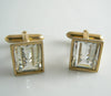 Vintage Step Cut Crystal Cufflinks - Vintage Lane Jewelry