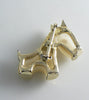 Vintage Hattie Carnegie Primitives On Parade Frosted Glass Dog Brooch - Vintage Lane Jewelry