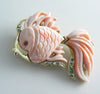 Hattie Carnegie Pink Lucite Angel Fish Brooch - Vintage Lane Jewelry