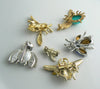 Enamel, rhinestones bees and flies collection - Vintage Lane Jewelry