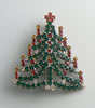 Czech Glass Christmas Tree Brooch - Vintage Lane Jewelry